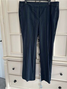 Signature Navy Pinstripe Dress Pants